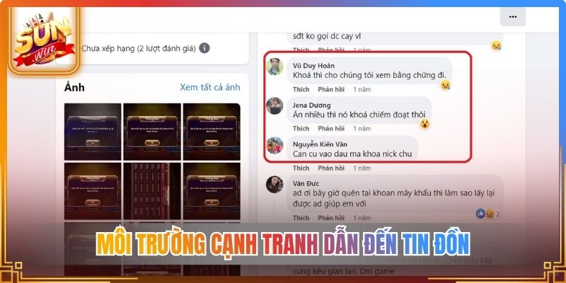 Môi trường cạnh tranh dẫn đến tin đồn