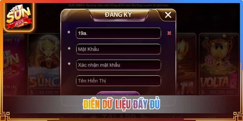 Điền dữ liệu đầy đủ