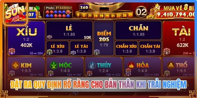 Đặt ra quy định rõ ràng cho bản thân khi trải nghiệm