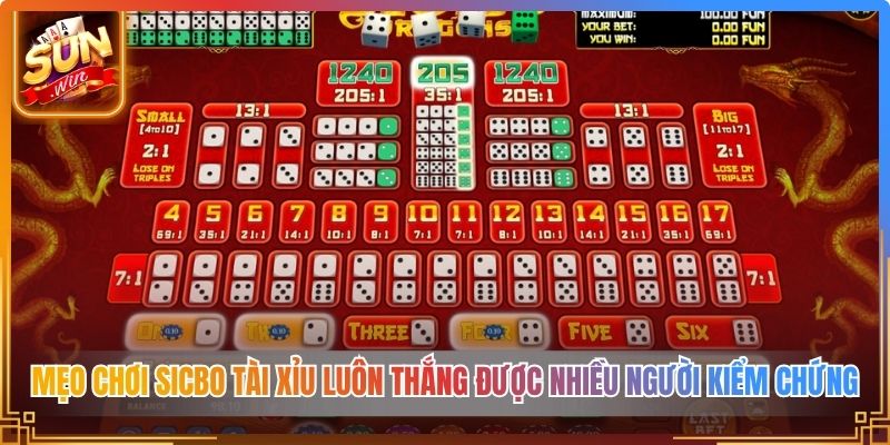 Mẹo chơi Sicbo Tài Xỉu luôn thắng được nhiều người kiểm chứng 
