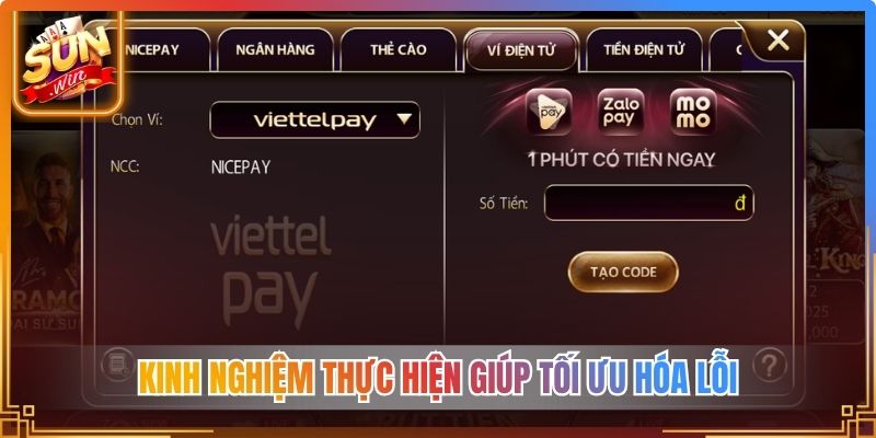 Kinh nghiệm thực hiện giúp tối ưu hóa lỗi