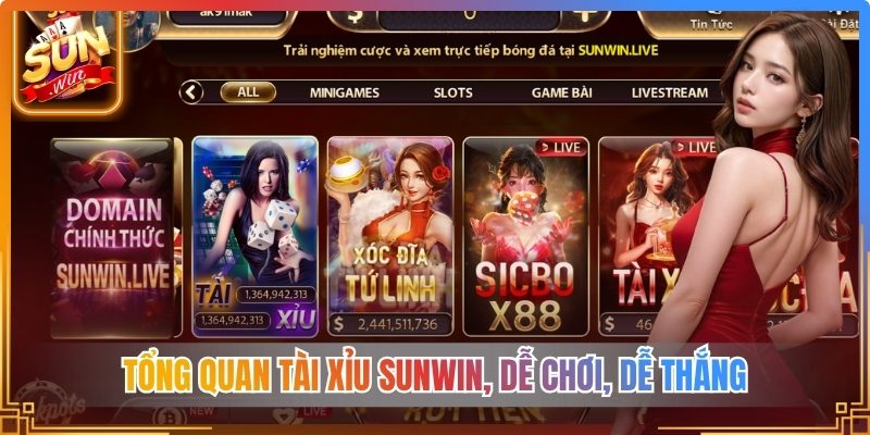 Tổng quan Tài Xỉu Sunwin, dễ chơi, dễ thắng